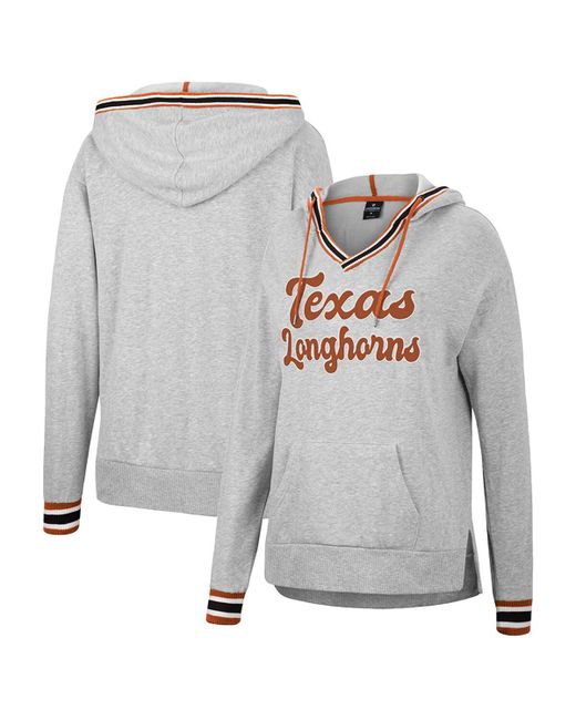 Colosseum Texas Longhorns Andy V-Neck Pullover Hoodie