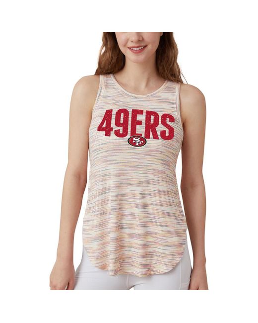 Concepts Sport San Francisco 49ers Sunray Distressed Tri-Blend Tank Top