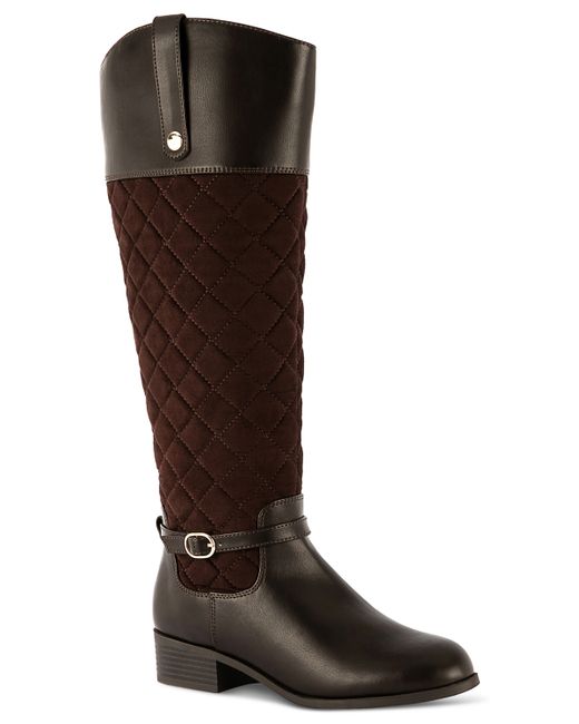 Karen Scott Stancee Quilted Buckled Riding Boots Created for