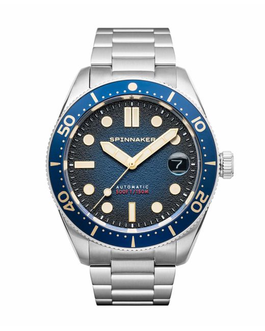 Spinnaker Croft Mid Automatic Regiment Blue with Tone Solid Stainless Steel Bracelet Watch Sol