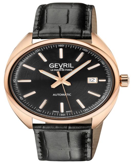Gevril Five Points Leather Watch 40mm
