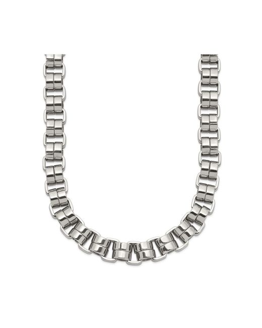 Chisel Polished inch Circular Link Necklace