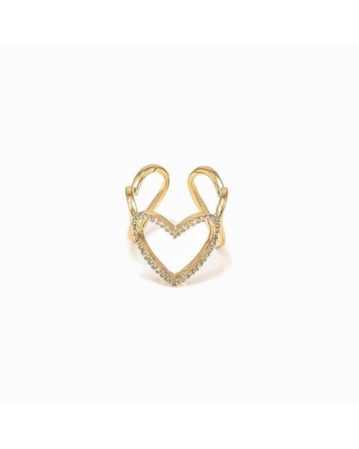 Bearfruit Jewelry Mae Triple Heart Statement Adjustable Ring