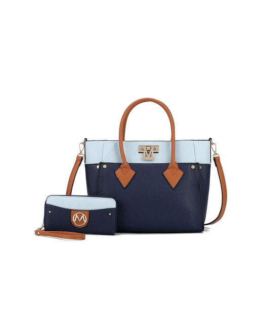 MKF Collection Brynlee Block Tote Bag by Mia K