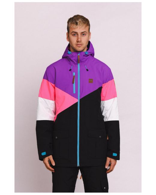 Oosc Fresh Pow Ski Snowboard Jacket purple black
