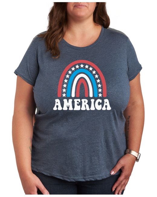 Hybrid Apparel Air Waves Trendy Plus Americana Graphic T-shirt