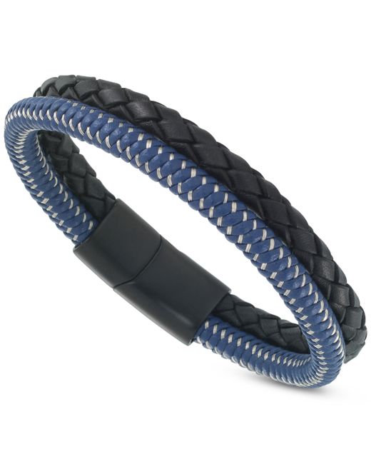 Legacy For Men By Simone I. Legacy for by Simone I. Smith Multi-Tone Fiber Double Row Band Black Ion-Plated Stainless Steel