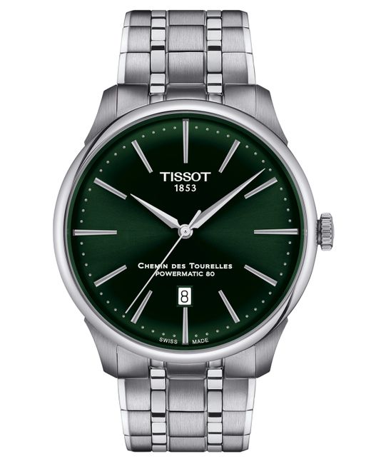 Tissot Swiss Automatic Chemin des Tourelles Powermatic 80 Stainless Steel Bracelet Watch 42mm