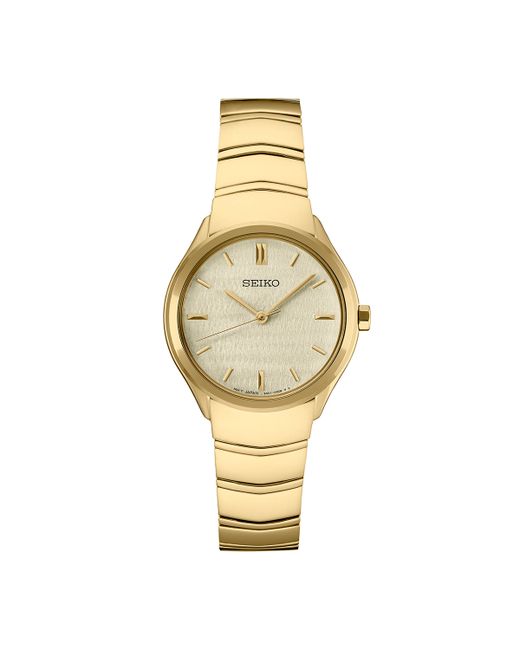 Seiko Essentials Gold-Tone Stainless Steel Bracelet Watch 30mm