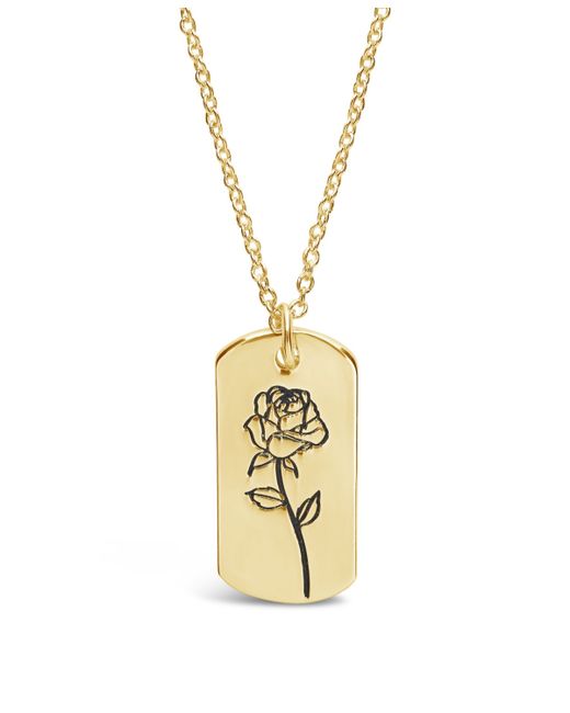 Sterling Forever Birth Flower Necklace Rose/Gold