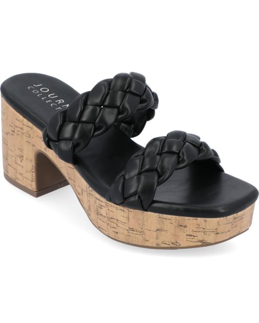 Journee Collection Braided Platform Sandals