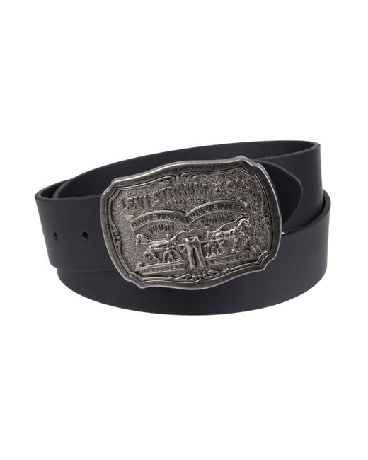 Levi's Leather Belt with Plaque Buckle