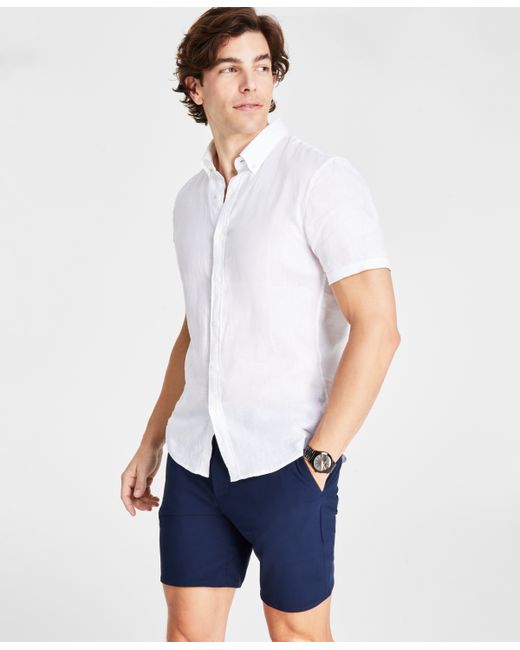 Michael Kors Slim-Fit Yarn-Dyed Shirt