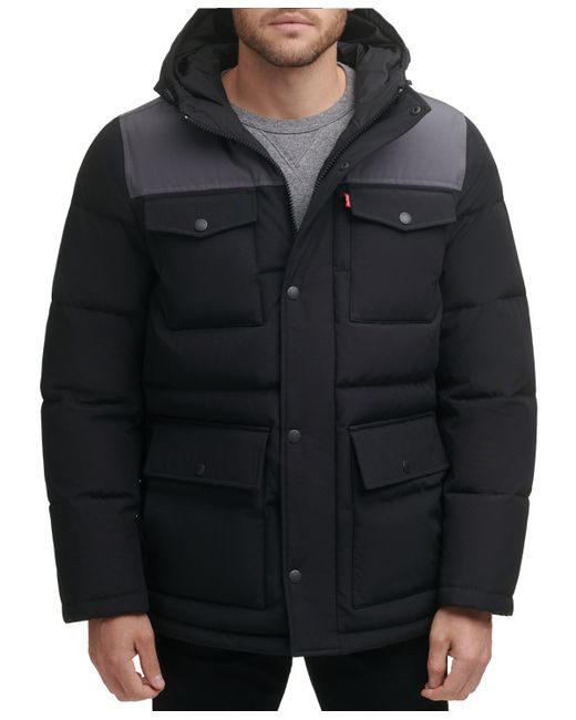 Levi's Quilted Four Pocket Parka Hoody Jacket