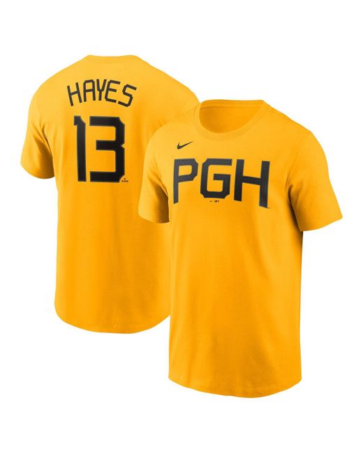 Nike KeBryan Hayes Pittsburgh Pirates 2023 City Connect Name and Number T-shirt