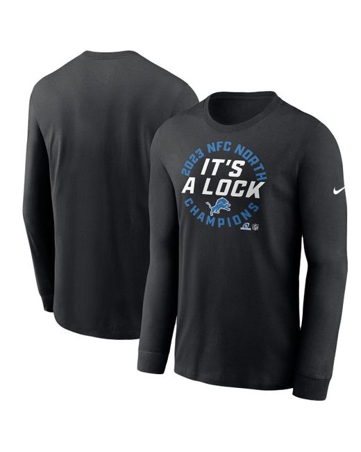 Nike Detroit Lions 2023 Nfc North Division Champions Locker Room Trophy Collection Long Sleeve T-shirt