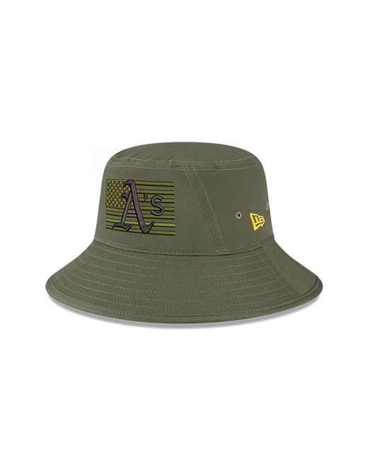 New Era Oakland Athletics 2023 Armed Forces Day Bucket Hat