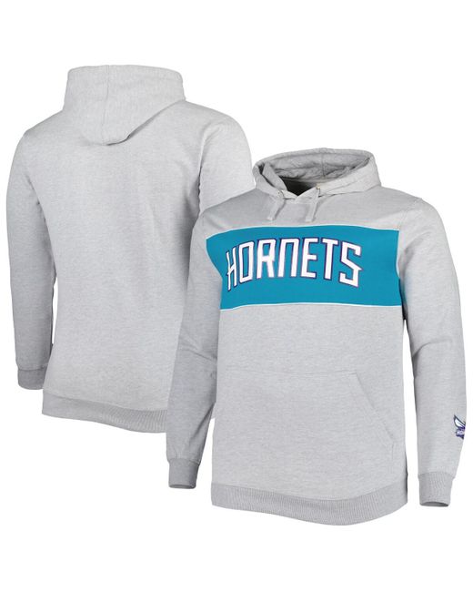 Fanatics Charlotte Hornets Big and Tall Wordmark Pullover Hoodie