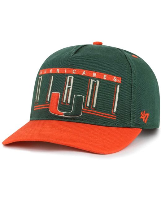 '47 Brand 47 Brand Miami Hurricanes Double Header Hitch Adjustable Hat