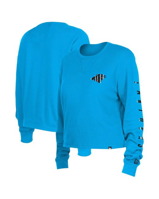 New Era Carolina Panthers Thermal Crop Long Sleeve T-shirt