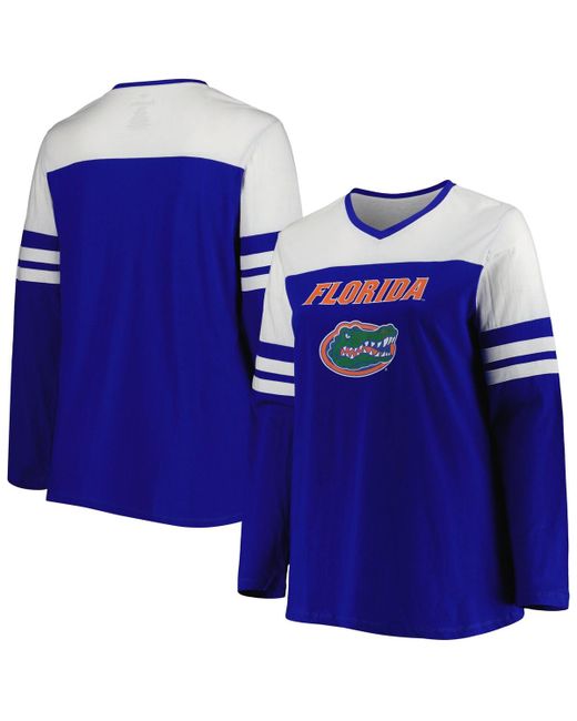 Profile Florida Gators Plus Long Sleeve Stripe V-Neck T-shirt