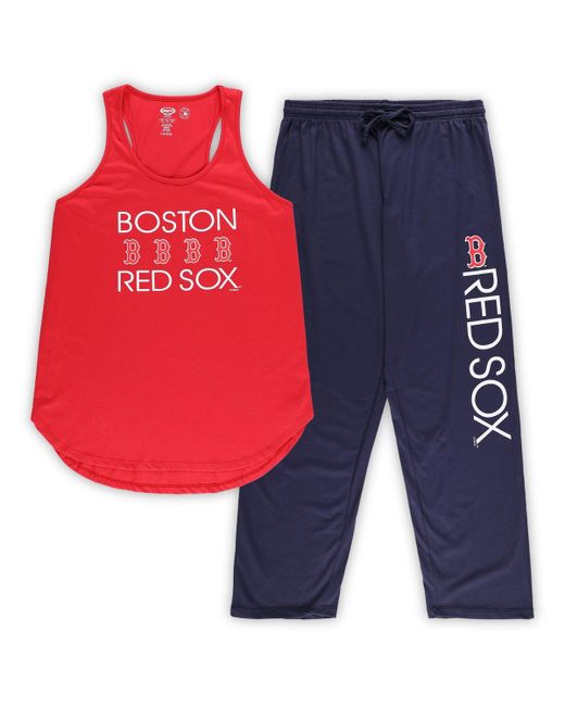 Concepts Sport Navy Boston Sox Plus Meter Tank Top and Pants Sleep Set