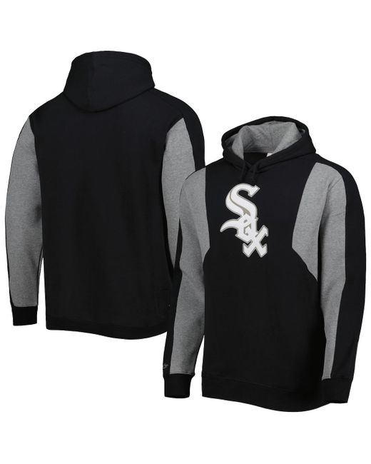 Mitchell & Ness Gray Chicago White Sox Colorblocked Fleece Pullover Hoodie