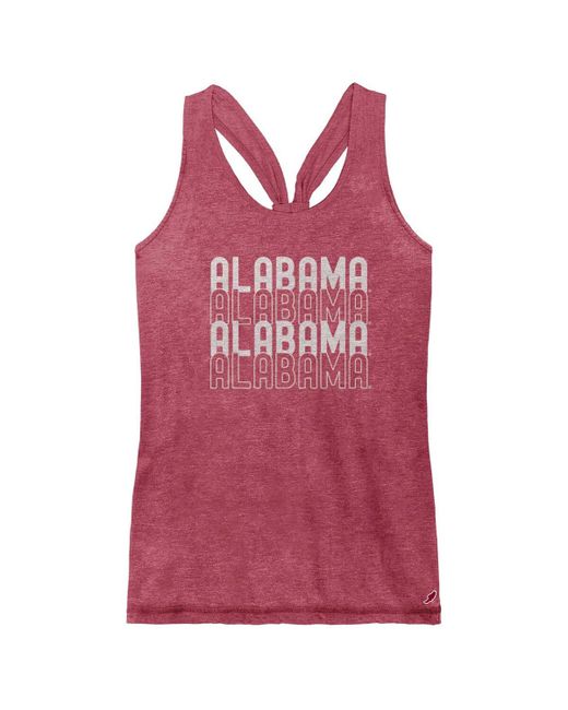 League Collegiate Wear Alabama Tide Stacked Name Racerback Tank Top
