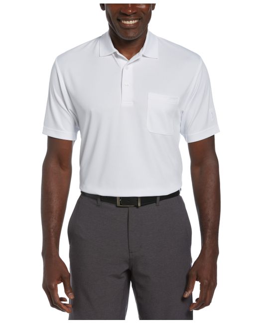 PGA Tour Airflux Solid Mesh Short Sleeve Golf Polo Shirt