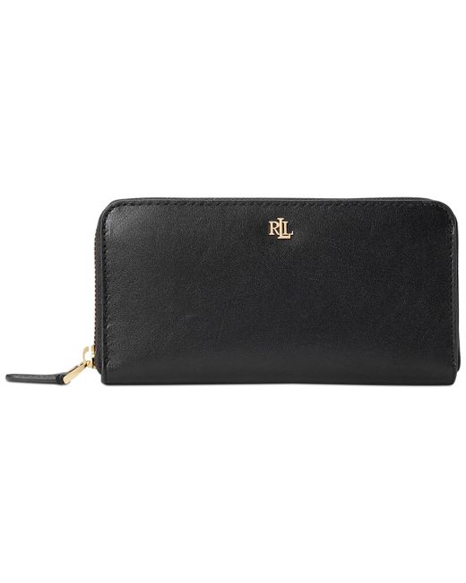 Lauren Ralph Lauren Full-Grain Leather Large Zip Continental Wallet