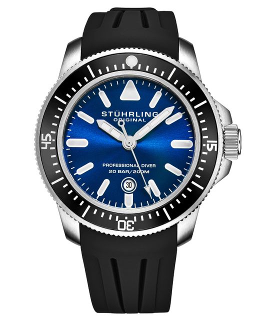 Stuhrling Silicone Rubber Strap Watch 43mm