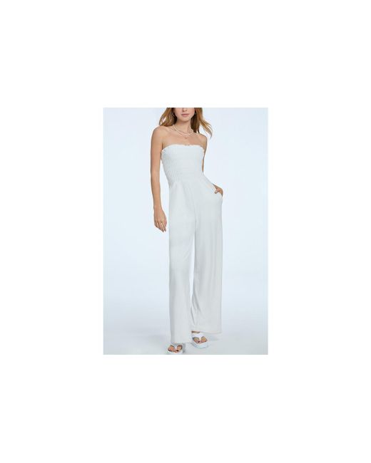 Juicy Couture Classic Velour Smocked Sleeveless Jumpsuit