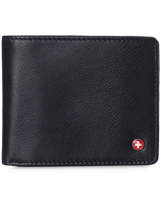 Alpine Swiss Leather Rfid Bifold Wallet 2 Id Windows Divided Bill Section