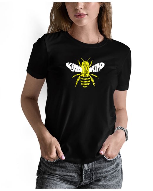 La Pop Art Bee Kind Word Art T-shirt
