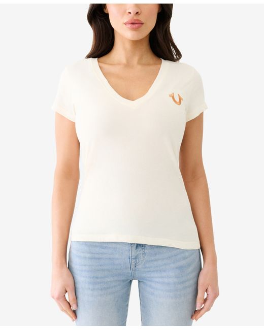 True Religion Short Sleeve Horseshoe V-Neck T-shirt