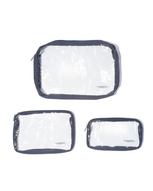 Baggallini Womens Clear Travel Pouches Set of 3