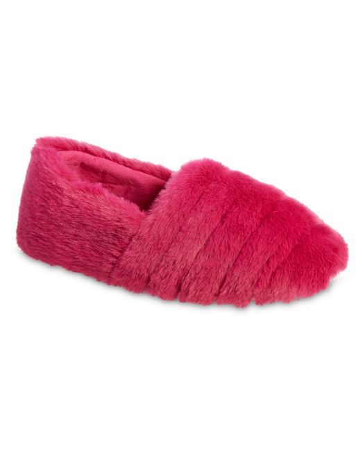 ISOTONER Signature Memory Foam Shay Faux Fur A-Line Slip On Comfort Slippers