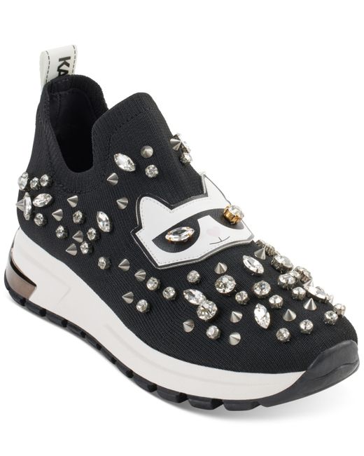 Karl Lagerfeld Malna Embellished Pull-On Sneakers