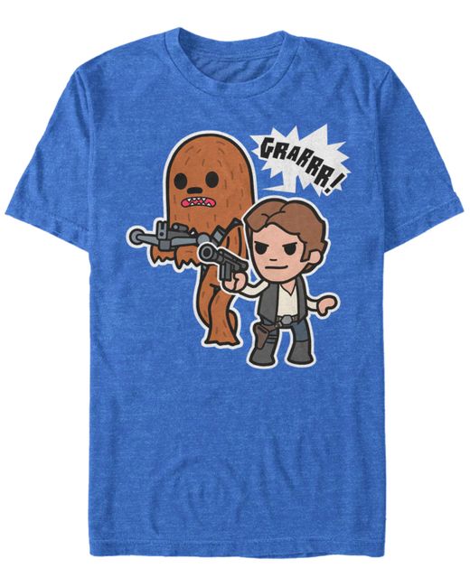 Fifth Sun Star Wars Classic Cute Han Solo And Chewbacca Short Sleeve T-Shirt