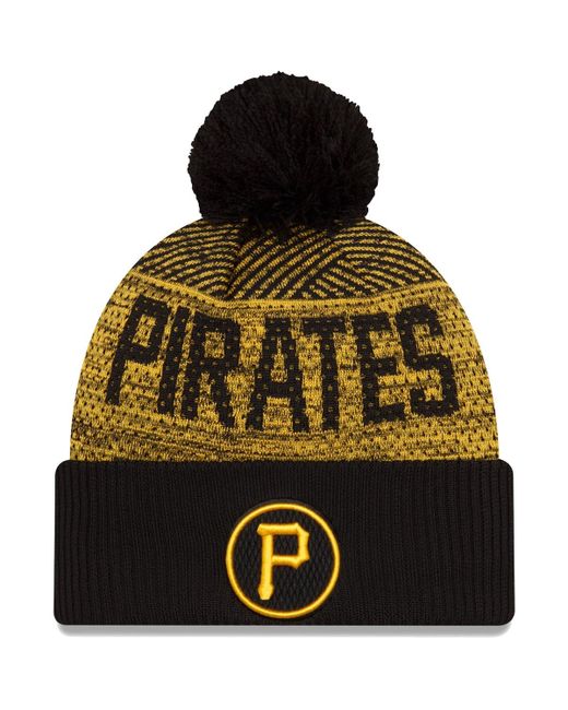 New Era Pittsburgh Pirates Authentic Collection Sport Cuffed Knit Hat with Pom