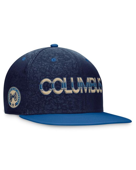 Fanatics Blue Columbus Jackets Authentic Pro Alternate Jersey Snapback Hat