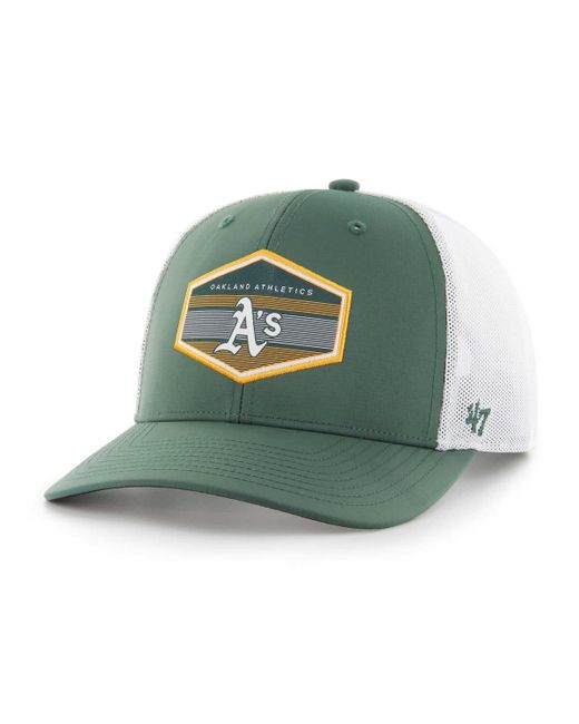 '47 Brand 47 Brand White Oakland Athletics Burgess Trucker Snapback Hat
