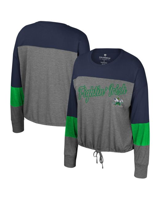 Colosseum Notre Fighting Irish Twinkle Lights Tie Front Long Sleeve T-shirt