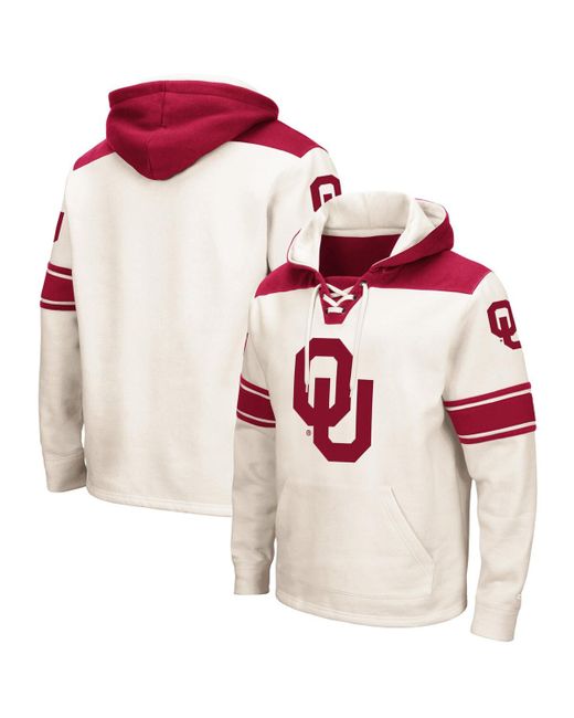Colosseum Oklahoma Sooners 2.0 Lace-Up Pullover Hoodie
