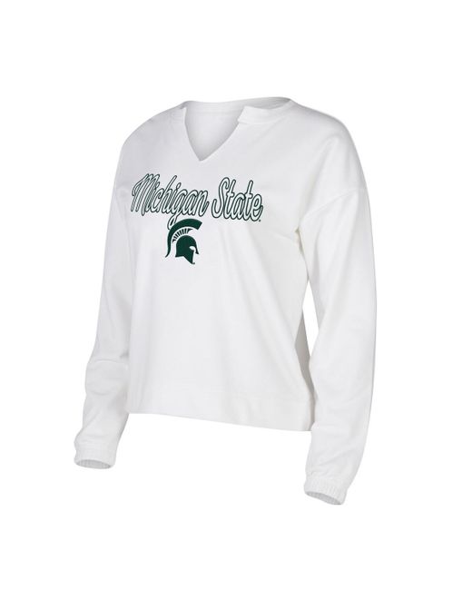 Concepts Sport Michigan State Spartans SiennaÂ Notch Neck Long Sleeve T-shirt