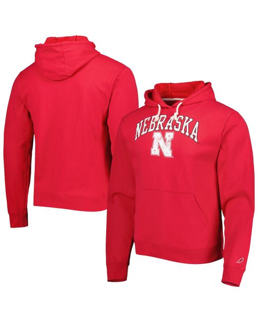 League Collegiate Wear Nebraska Huskers Arch Essential Fleece Pullover Hoodie
