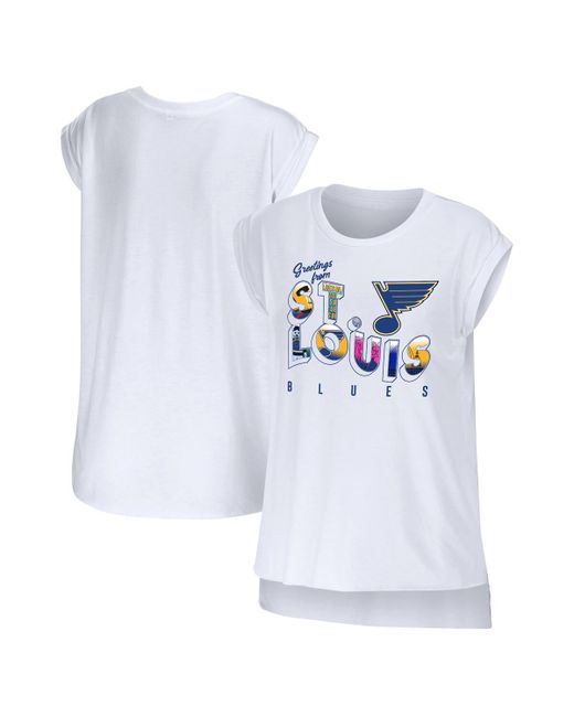 Wear By Erin Andrews St. Louis Blues Greetings From Muscle T-shirt