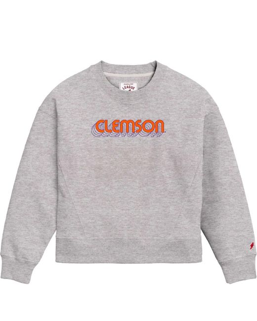 League Collegiate Wear Clemson Tigers Boxy Pullover Sweatshirt