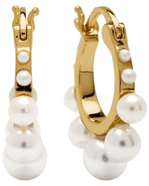 And Now This Imitation Pearl Hoop Earring