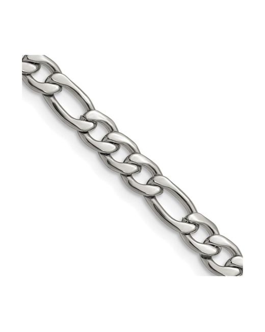 Chisel Polished 6.3mm Figaro Chain Necklace